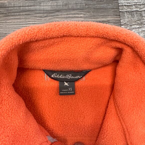 Eddie Bauer Orange‎ Womens XS Full Zip Outdoor Fleece Vest Gorpcore Hiking - Picture 3 of 8